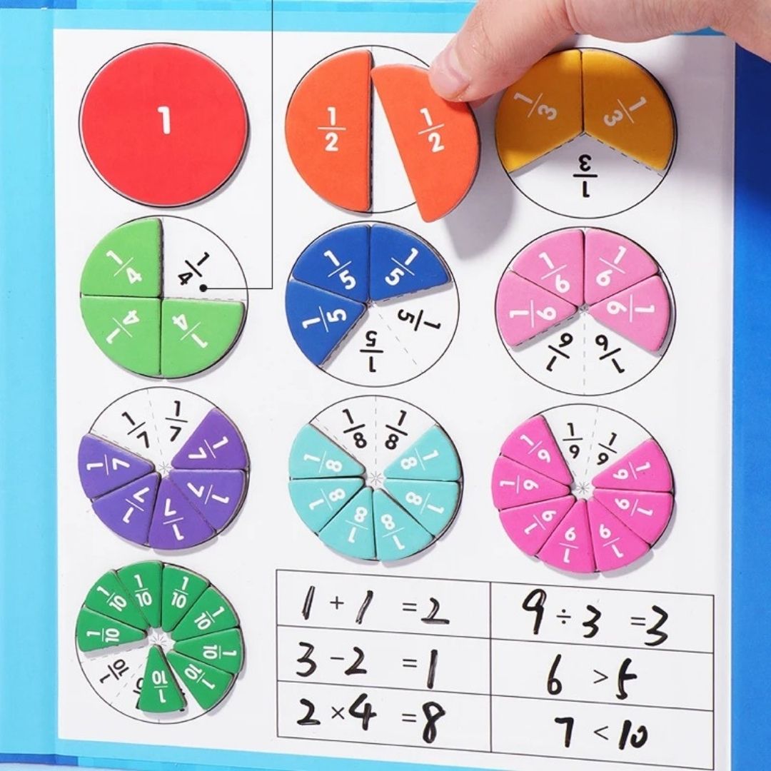 Livre de Fractions Magnétique Montessori - FractionGame™